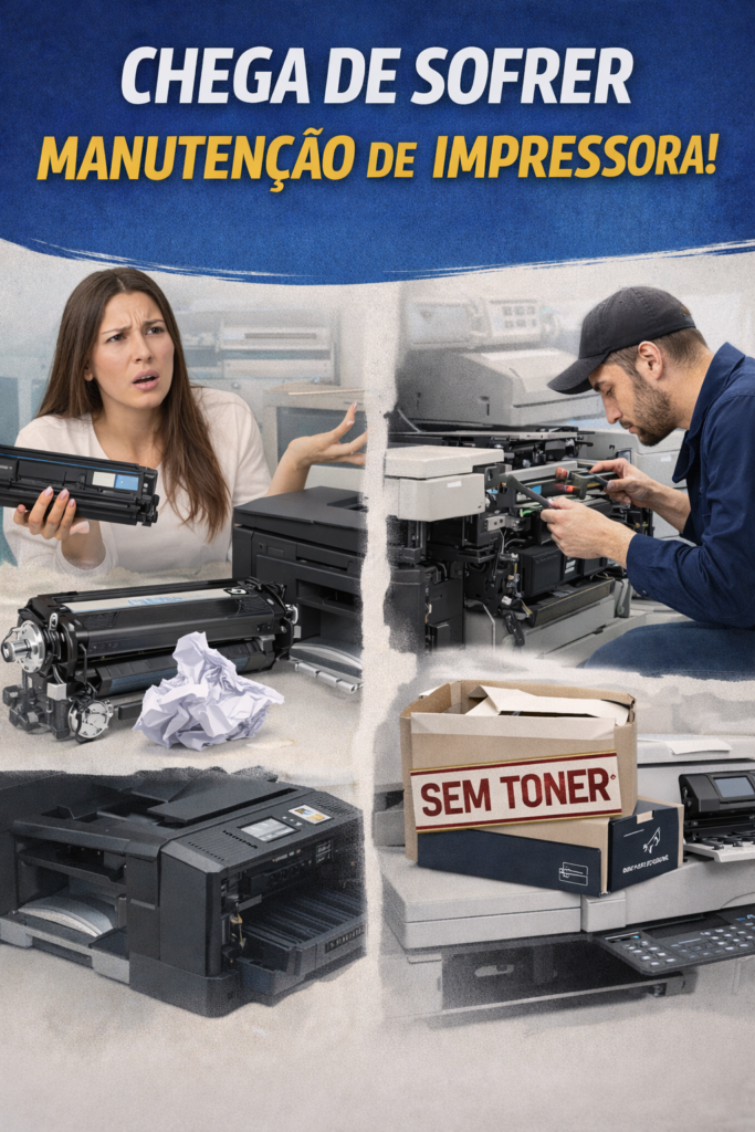 manutenção de impressora, sem toner, sem tecnico, tem nada.. abandonado no relento
